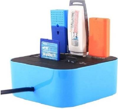 Outre USB 2.0 hub Combo All In One with 3 ports for SD/MMC/M2/MS Multi Card Reader (Black) 