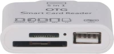 Smart Power 5 in 1 OTG Card Reader (White) 