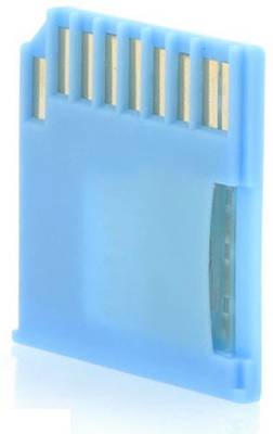 F2s Micro Sd Tf Card To Sd Slot Adapter For Macbook Air Pro Upto 128 GB Card Reader (Blue) 