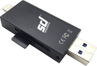 Smiledrive Super Fast MFi MicroSD &amp; SD card reader for iOS device...