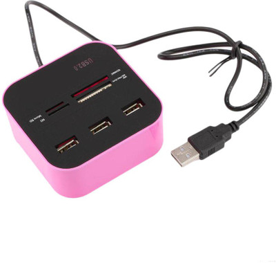 

Ophion 3 Port USB HUB Combo Card Reader(Pink)