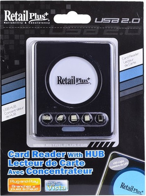 

RetailPlus RC-MCHU-COMBO1 All-in-One USB 2.0 Card Reader w/3-Port USB 2.0 Hub Card Reader(Black)