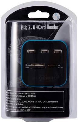 Roq USB-HUB Combo Card Reader (Black) 