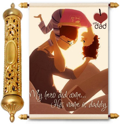 

Lolprint Gold Fathers Day Gift Scroll Greeting Card(Multicolor, Pack of 1)