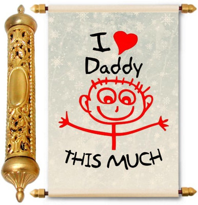 

Lolprint Gold Fathers Day Gift Scroll Greeting Card(Multicolor, Pack of 1)