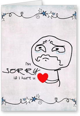 

Lolprint I am Sorry Greeting Card(Multicolor, Pack of 1)