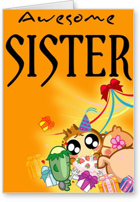 

Lolprint Awesome Sister Rakhi Greeting Card(Multicolor, Pack of 1)