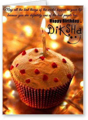 

Lolprint Happy Birthday Diksha Greeting Card(Multicolor, Pack of 1)