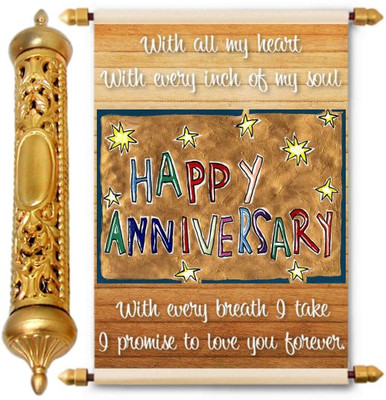 

Lolprint Gold Anniversary Gift Scroll Greeting Card(Multicolor, Pack of 1)