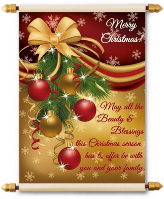 

Lolprint Merry Christmas Scroll Greeting Card(Multicolor, Pack of 1)