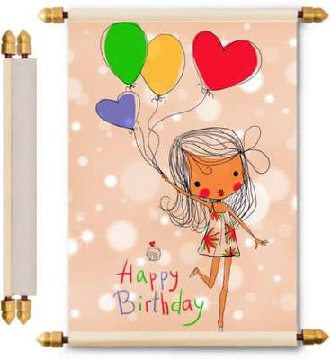 

Lolprint Birthday Scroll Greeting Card(Multicolor, Pack of 1)