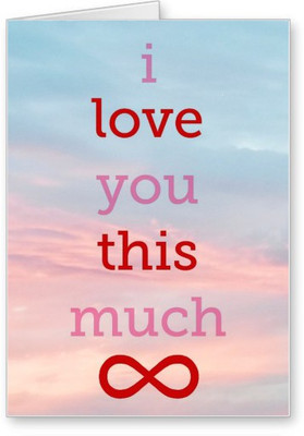 

Lolprint I Love You This Much Greeting Card(Multicolor, Pack of 1)