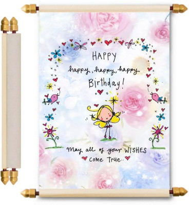

Lolprint Birthday Scroll Greeting Card(Multicolor, Pack of 1)