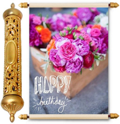 

Lolprint Gold Birthday Gift Scroll Greeting Card(Multicolor, Pack of 1)