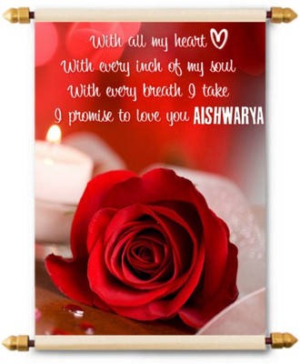 

Lolprint I Love You Aishwarya Scroll Greeting Card(Multicolor, Pack of 1)