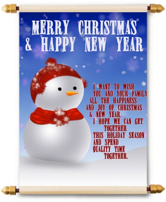 

Lolprint Christmas and New Year Scroll Greeting Card(Multicolor, Pack of 1)