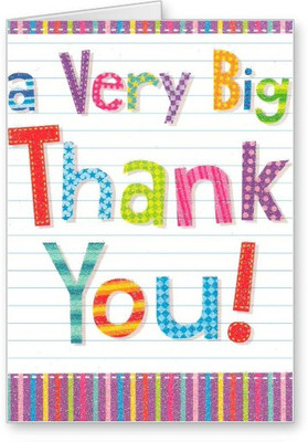 

Lolprint Big Thank You Greeting Card(Multicolor, Pack of 1)