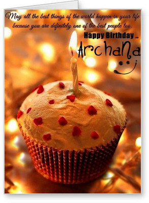 

Lolprint Happy Birthday Archana Greeting Card(Multicolor, Pack of 1)