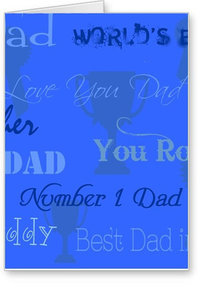 

Lolprint Number 1 DAD Fathers Day Greeting Card(Multicolor, Pack of 1)