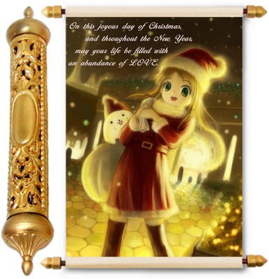 

Lolprint Love Christmas Gold Scroll Greeting Card(Multicolor, Pack of 1)