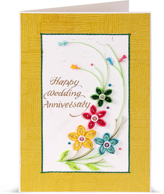

Handcrafted Emotions Anniversary Greeting Card(Multicolor, Pack of 1)