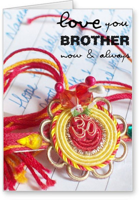 

Lolprint Love You Brother Rakhi Greeting Card(Multicolor, Pack of 1)