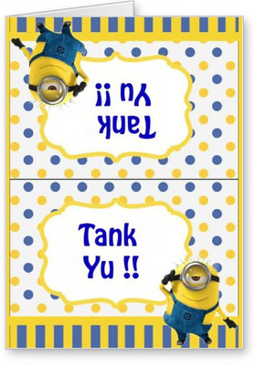 

Lolprint Minion Thank You Greeting Card(Multicolor, Pack of 1)