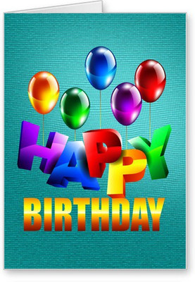 

Lolprint Balloons Happy Birthday Greeting Card(Multicolor, Pack of 1)