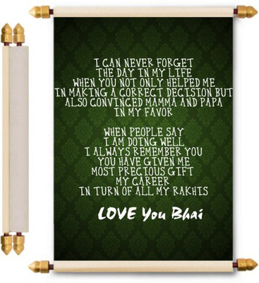 

Lolprint Rakhi Gifts Scroll Greeting Card(Multicolor, Pack of 1)