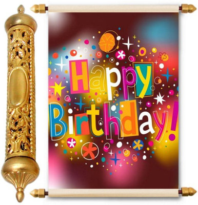 

Lolprint Gold Birthday Gift Scroll Greeting Card(Multicolor, Pack of 1)