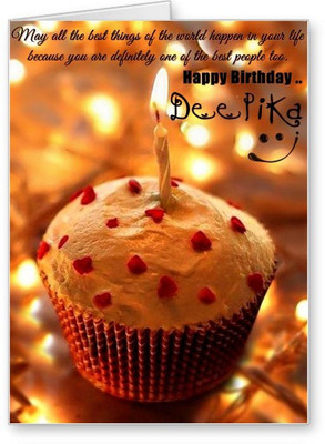 

Lolprint Happy Birthday Deepika Greeting Card(Multicolor, Pack of 1)