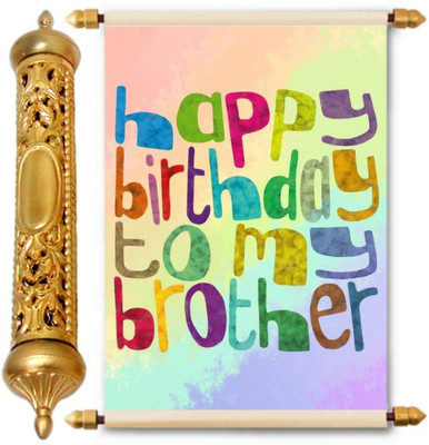

Lolprint Gold Birthday Gift Scroll Greeting Card(Multicolor, Pack of 1)