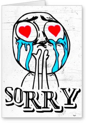 

Lolprint Sorry Greeting Card(Multicolor, Pack of 1)