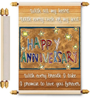 

Lolprint Anniversary Scroll Greeting Card(Multicolor, Pack of 1)