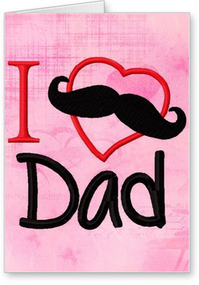 

Lolprint I Love DAD Moustache Style Greeting Card(Multicolor, Pack of 1)