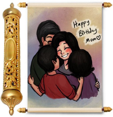 

Lolprint Gold Birthday Gift Scroll Greeting Card(Multicolor, Pack of 1)