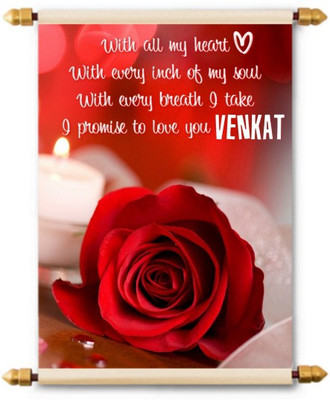 

Lolprint I Love You Venkat Scroll Greeting Card(Multicolor, Pack of 1)