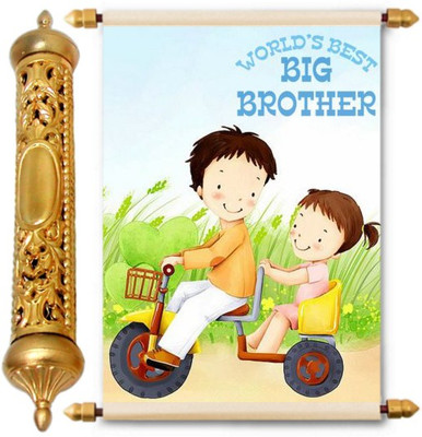 

Lolprint Gold Rakhi Gift Scroll Greeting Card(Multicolor, Pack of 1)