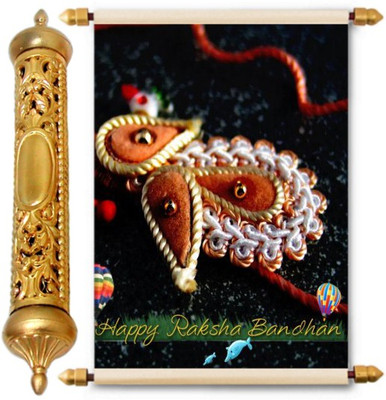 

Lolprint Gold Rakhi Gift Scroll Greeting Card(Multicolor, Pack of 1)
