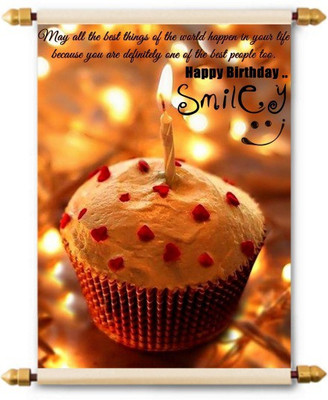 

Lolprint Happy Birthday Smiley Scroll Greeting Card(Multicolor, Pack of 1)