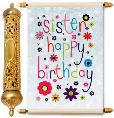 

Lolprint Gold Birthday Gift Scroll Greeting Card(Multicolor, Pack of 1)