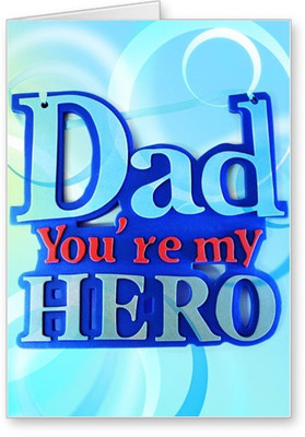 

Lolprint DAD my HERO Fathers Day Greeting Card(Multicolor, Pack of 1)