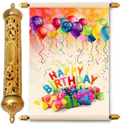 

Lolprint Gold Birthday Gift Scroll Greeting Card(Multicolor, Pack of 1)