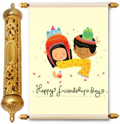

Lolprint Gold Friendship Day Gift Scroll Greeting Card(Multicolor, Pack of 1)