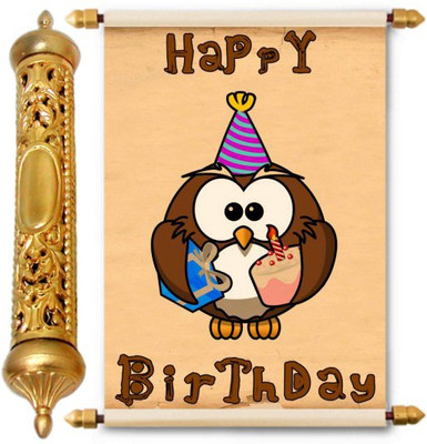 

Lolprint Gold Birthday Gift Scroll Greeting Card(Multicolor, Pack of 1)