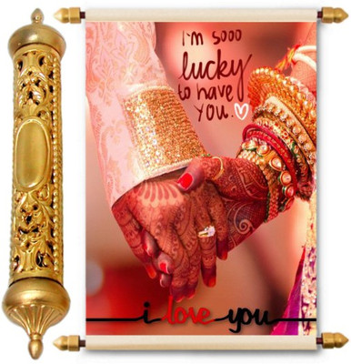 

Lolprint Gold Anniversary Gift Scroll Greeting Card(Multicolor, Pack of 1)