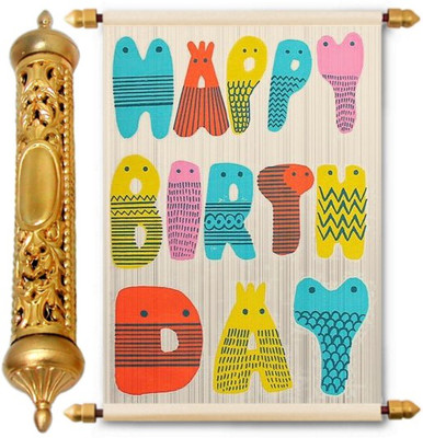 

Lolprint Gold Birthday Gift Scroll Greeting Card(Multicolor, Pack of 1)