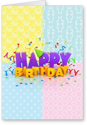 

Lolprint Happy Birthday Greeting Card(Multicolor, Pack of 1)