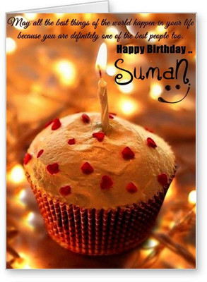 

Lolprint Happy Birthday Suman Greeting Card(Multicolor, Pack of 1)