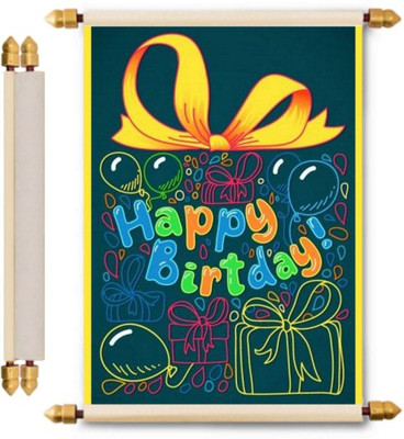 

Lolprint Birthday Scroll Greeting Card(Multicolor, Pack of 1)